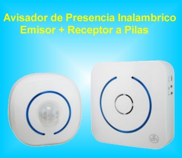 Sensor Avisador de Movimiento Presencia Inalámbrico ( Emisor + Receptor) a Pilas